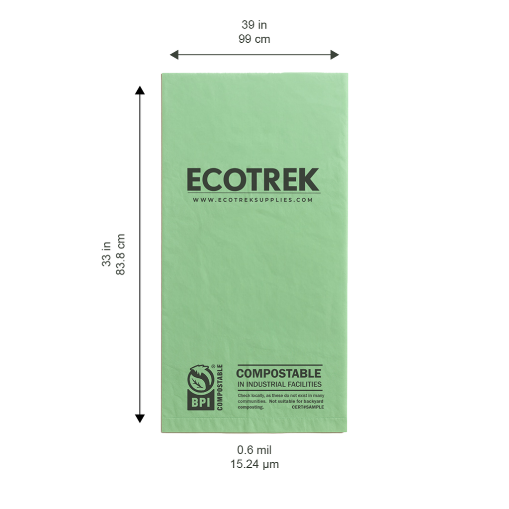 COMPOSTABLE BAGS–  Large Food Scrap Bags (23 Gallon / 87.06L)  – 15 Count