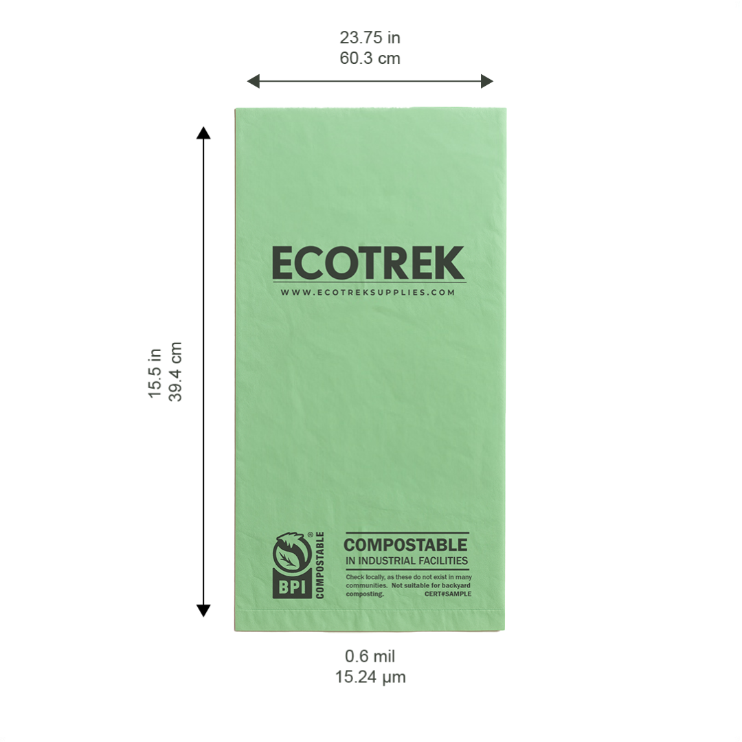 COMPOSTABLE BAGS – Small Food Scrap Bags (4 Gal / 15.14L) – 50 Count