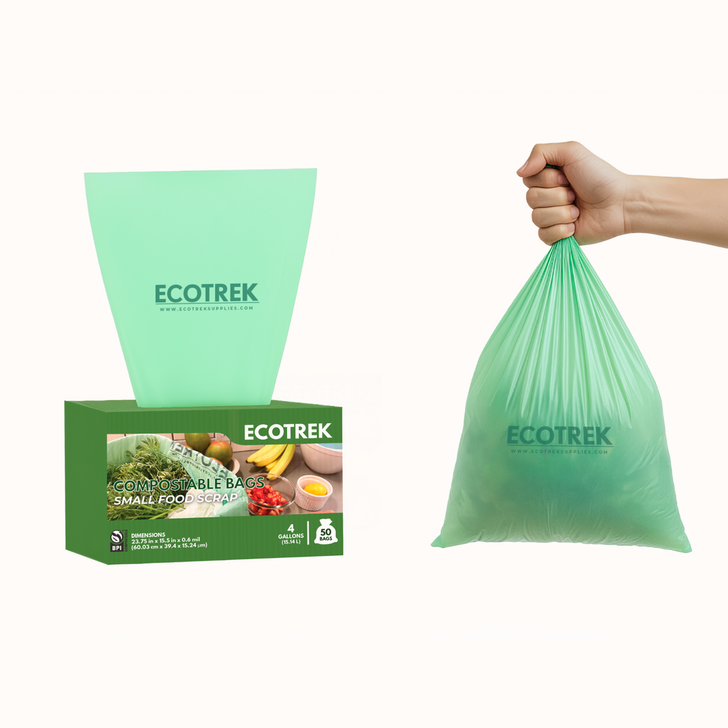 COMPOSTABLE BAGS – Small Food Scrap Bags (4 Gal / 15.14L) – 50 Count