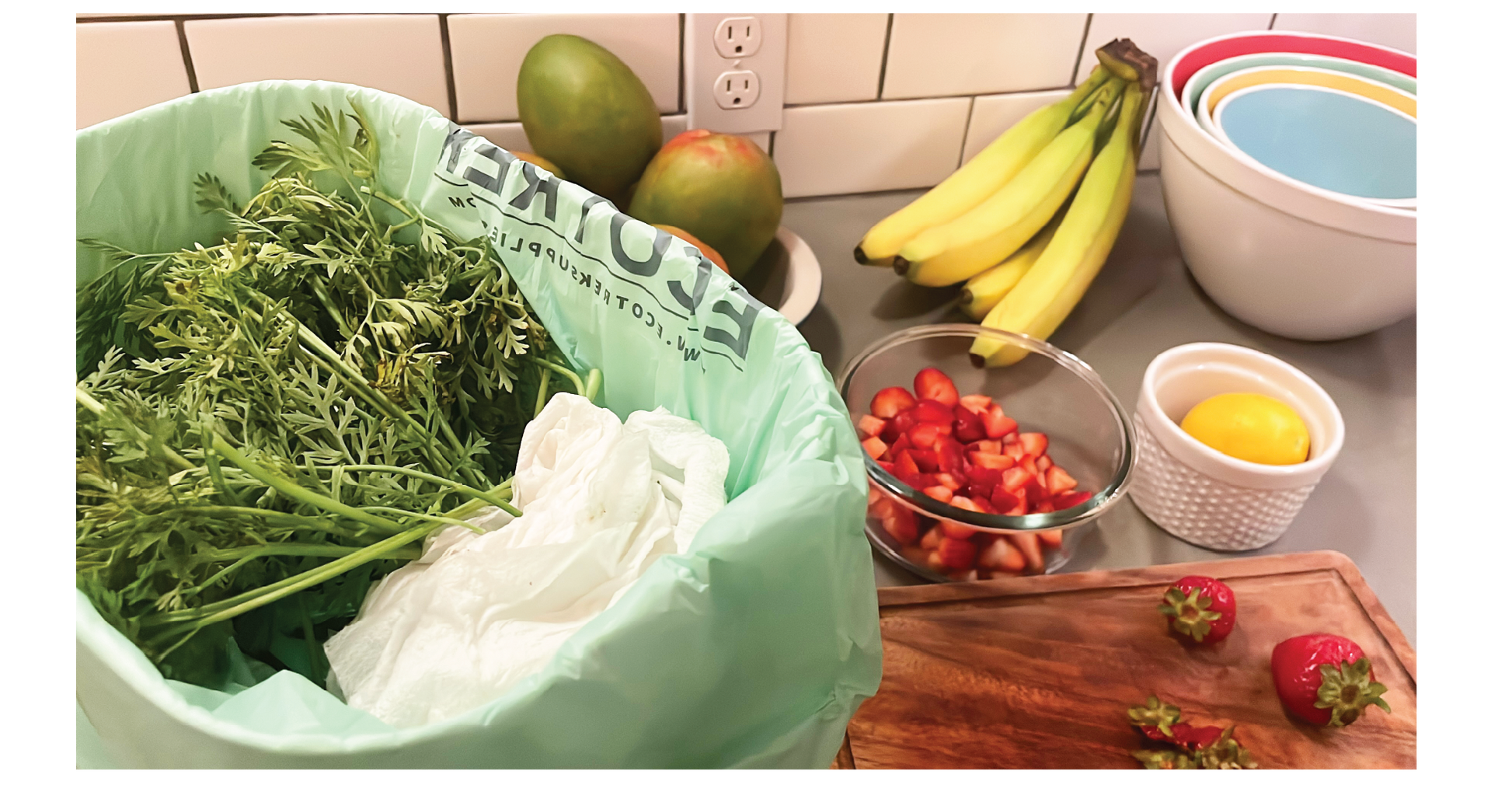 Compostable Bags –  Food Scrap Bags (23 Gallon / 87.06L)  – 15 Count