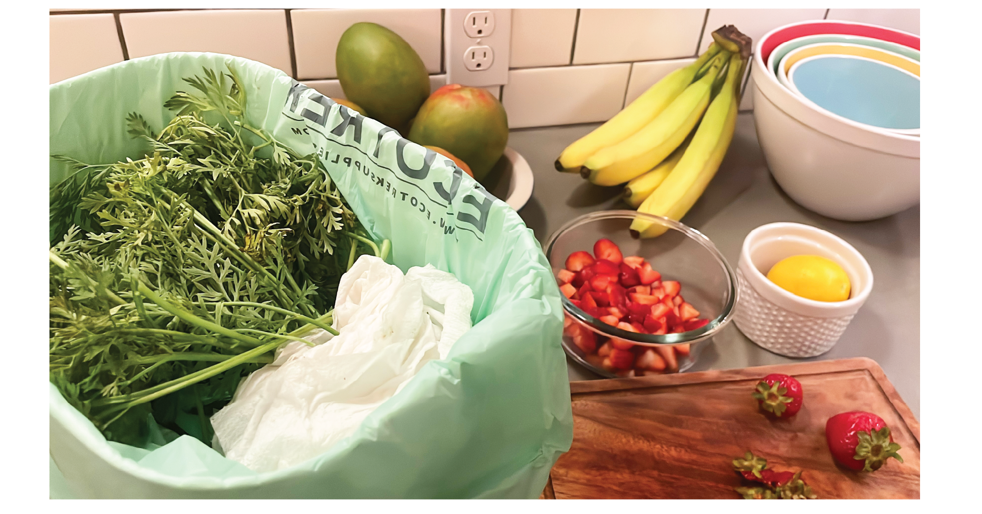 COMPOSTABLE BAGS – Small Food Scrap Bags (4 Gal / 15.14L) – 50 Count