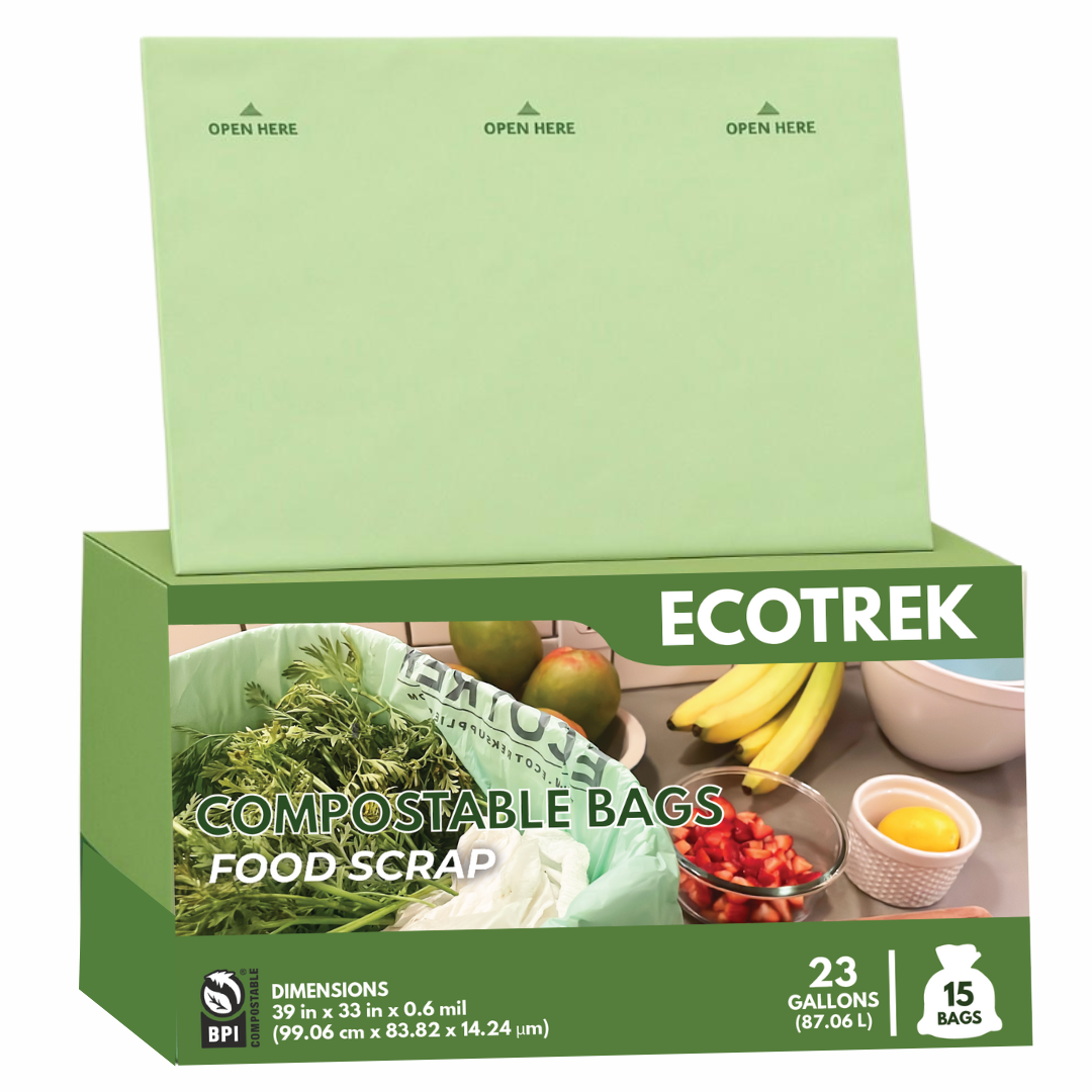 COMPOSTABLE BAGS–  Large Food Scrap Bags (23 Gallon / 87.06L)  – 15 Count