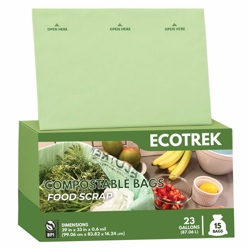Compostable Bags –  Food Scrap Bags (23 Gallon / 87.06L)  – 15 Count