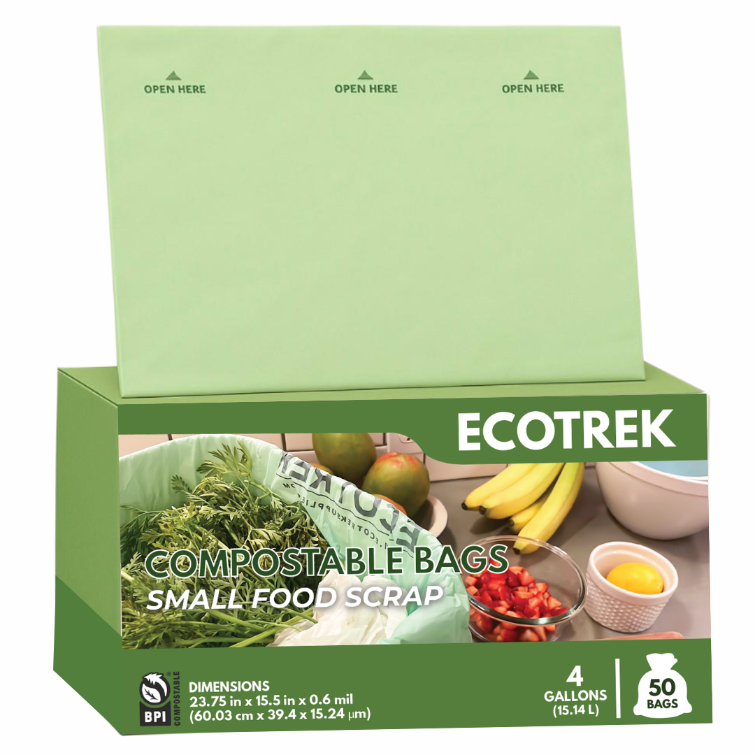 COMPOSTABLE BAGS – Small Food Scrap Bags (4 Gal / 15.14L) – 50 Count