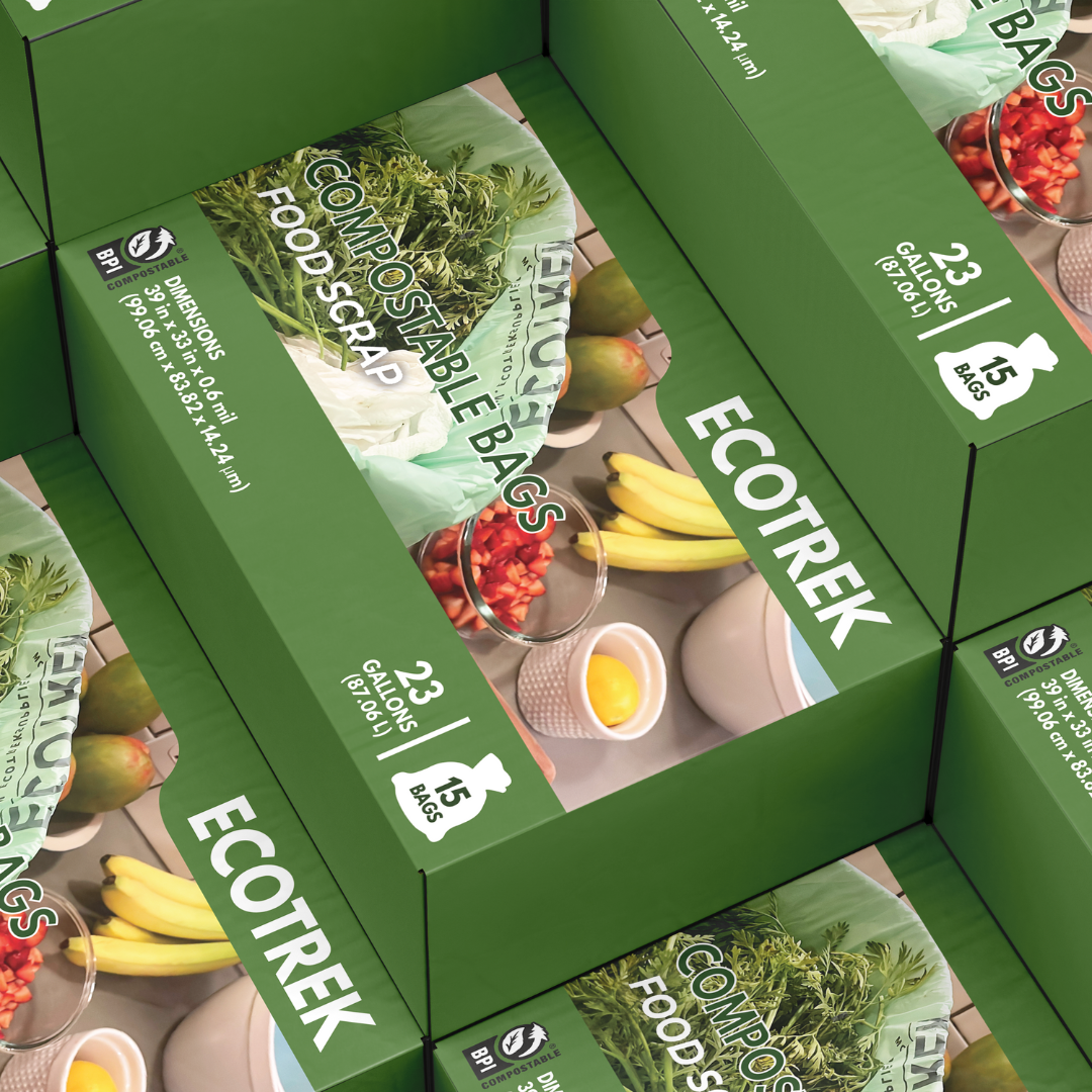 COMPOSTABLE BAGS–  Large Food Scrap Bags (23 Gallon / 87.06L)  – 15 Count